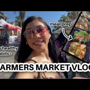 FARMERS MARKET VLOG *TRYING NEW HEALTHY THINGS*