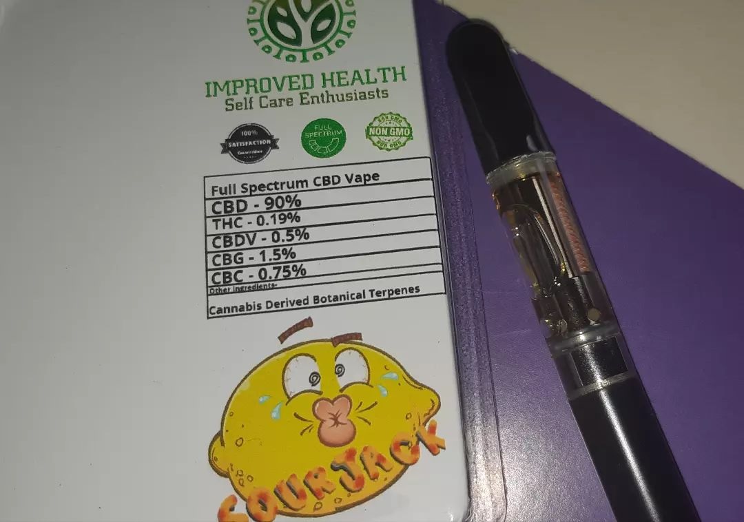 Improved Health LTD Sour Jack Full Spectrum CBD Vape Cartridge Review