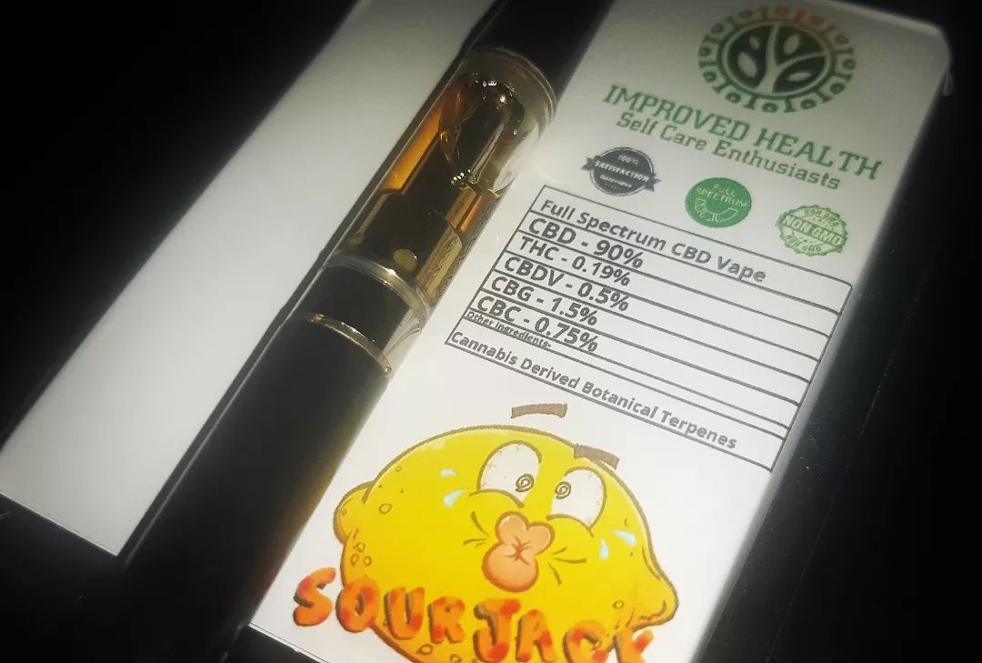 Improved Health LTD - Sour Jack Full Spectrum 90% CBD Vape Cartridge Review