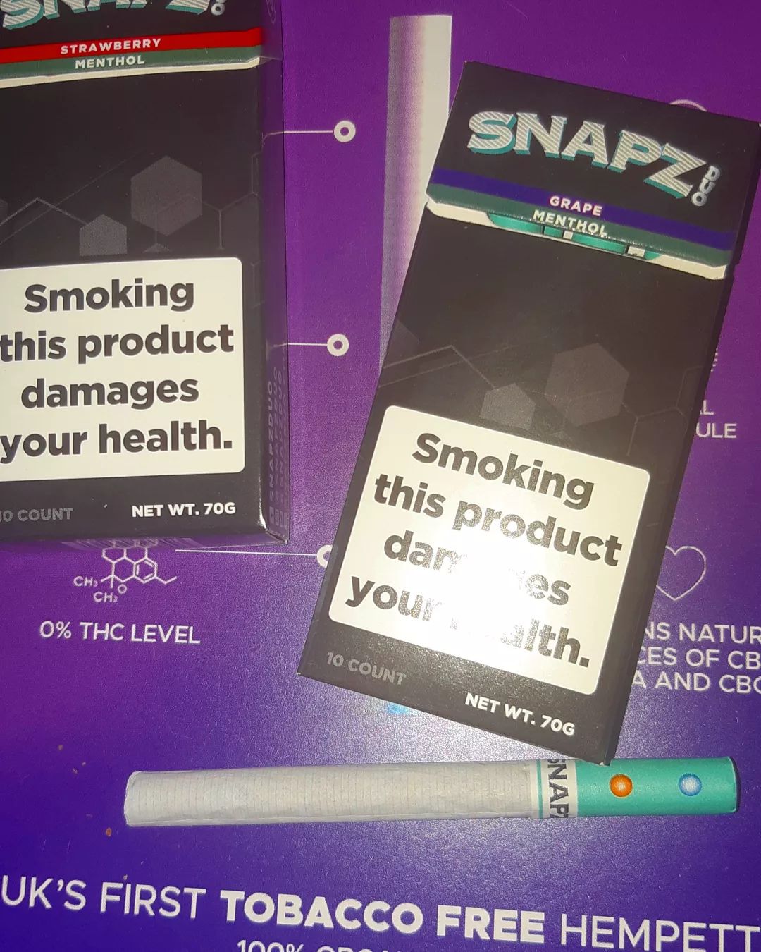 Snapz Duo Grape & Strawberry/Menthol Hempettes Review