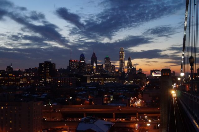 Philadelphia urban skyline