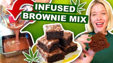 New PRE-INFUSED Brownie Mix 😋 Don't need cannabutter!