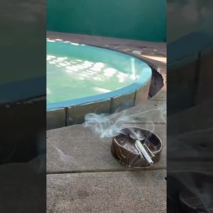 Summer vibes ☀️☺️ Tag someone you’d share this moment with 💚 Hot tub ashtray by 💨