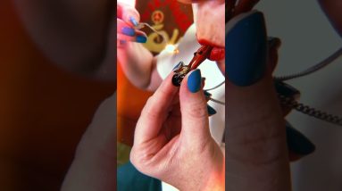 Taking a hit out of the worldโs smallest pipe/necklace from ๐๐๐ฌ