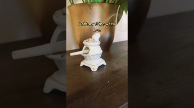 Ashtray of the week 6/52 🌹 The cute little vintage stove came from a few years ago! We love how