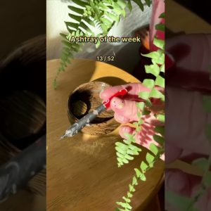 Ashtray of the week 13/52 💨 this cute little “wooden” soaking tub came from 💚 🪐 Papers from