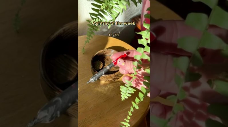 Ashtray of the week 13/52 💨 this cute little “wooden” soaking tub came from 💚 🪐 Papers from