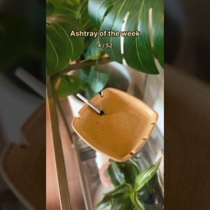 Ashtray of the week 4/52 💛 This vintage crackle ashtray came out of an antique store in Palm Springs