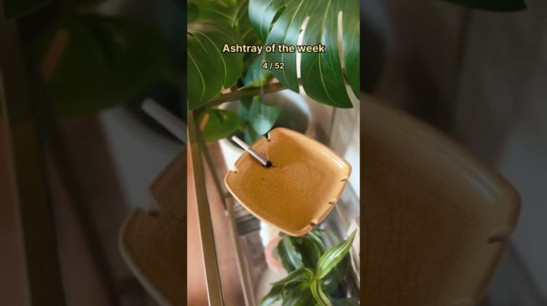 Ashtray of the week 4/52 💛 This vintage crackle ashtray came out of an antique store in Palm Springs