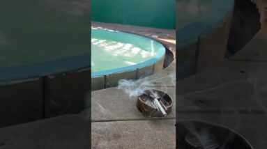 Summer vibes ☀️☺️ Tag someone you’d share this moment with 💚 Hot tub ashtray by 💨